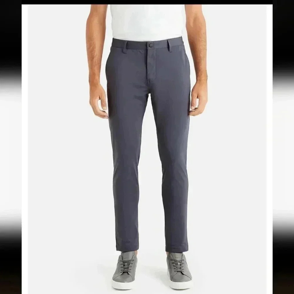 RHONE Slim Fit Flat Front Commuter Stretch Pants
